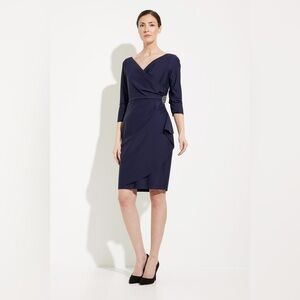 ALEX Evenings - Knee LengthWrap Dress. Style 134134.
Size 14